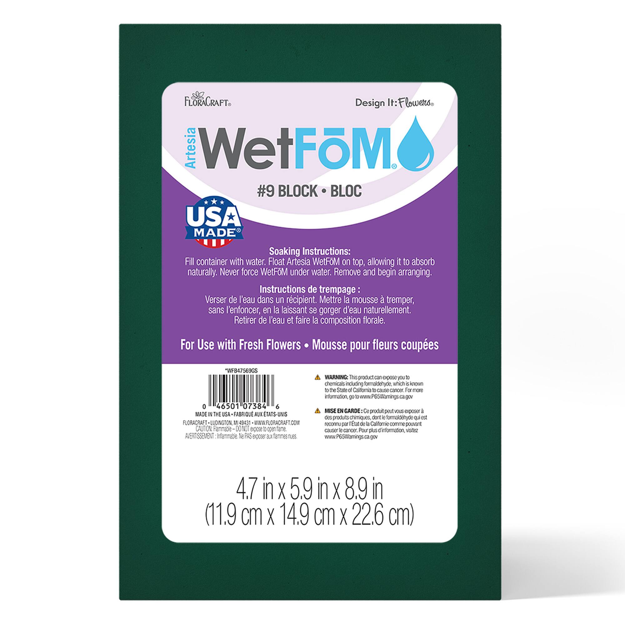 FloraCraft® 4.75" x 6" x 9" Green Artesia WetFōm® Block